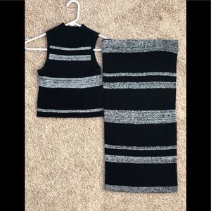 Crop Top & Bodycon Pencil Skirt Set